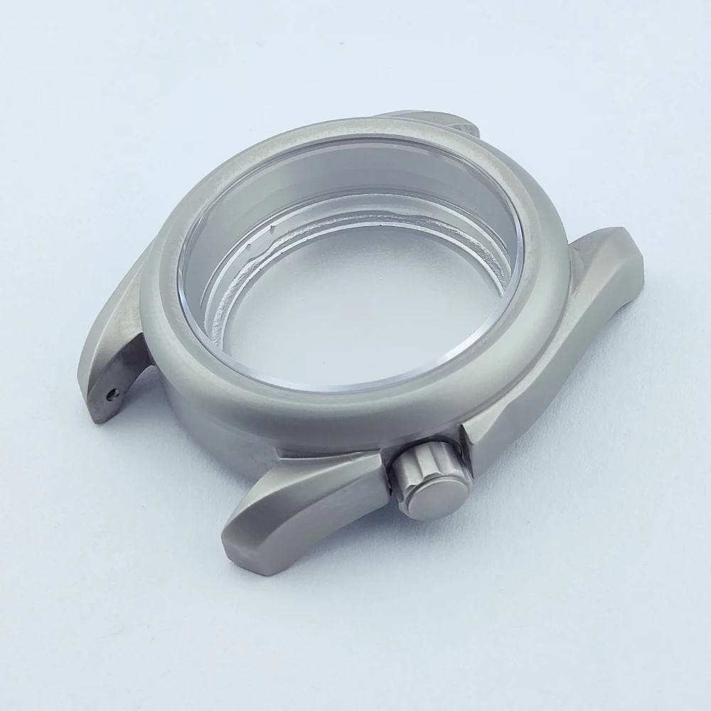 

38.5mm nh35 Sandblast Case Watch Case 316L Stainless Sapphire Crystal Waterproof 20mm Strap for NH35 NH36 Movement 3.8 Crown