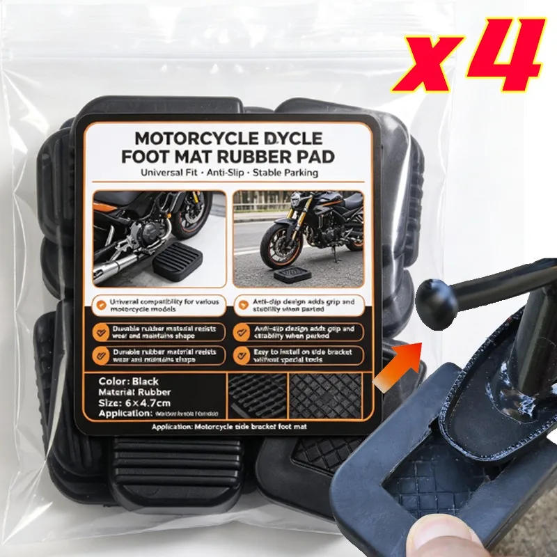 1~4pcs Motorcycle Corner Base Rubber Pad Bracket Modification Kit Corner Bracket Foot Pad Support with Extended for Motorcycle