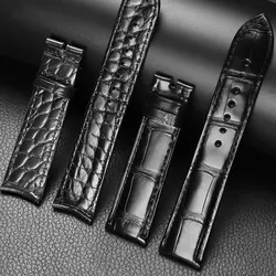 FUYIJIA Top Double Sided Mississippi Alligator Watchbands Custom Substitute B-reguet Tradition Strap 20MM 21MM 22MM Leather Belt