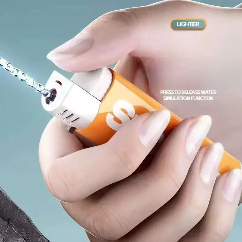 Creative New Water Spray Lighter Small Portable Water Gun Toy Girlfriend Adult Gift Strange Props view 2