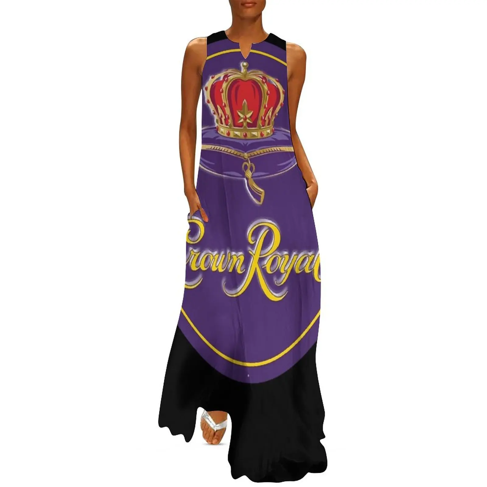 

Crown Royal Essential Logo Essential Long Dress women"s clothing korea stylish Dress woman