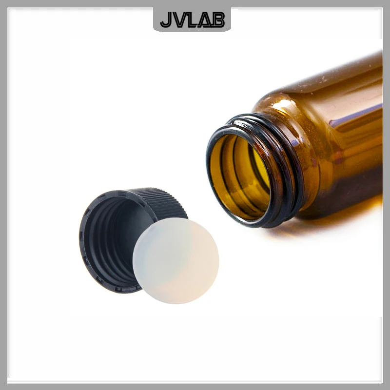 EPA Vial Cap COD Chromatography Vials Cover 17mm Polypropylene Cap With PTFE/Silicone Septa For EPA Storage Bottle 10ml 100/PK