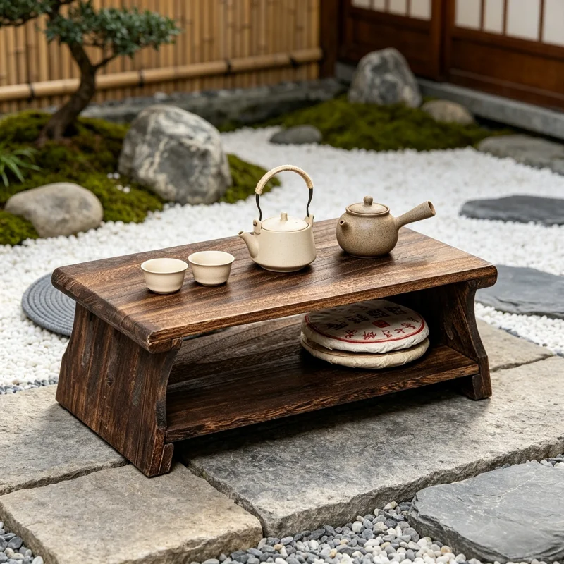 #￥Solid Wood Small Coffee TableHousehold Tea Table Tatami Table Japanese BalconyTable Bay Window Coffee Table Pratical New Sales