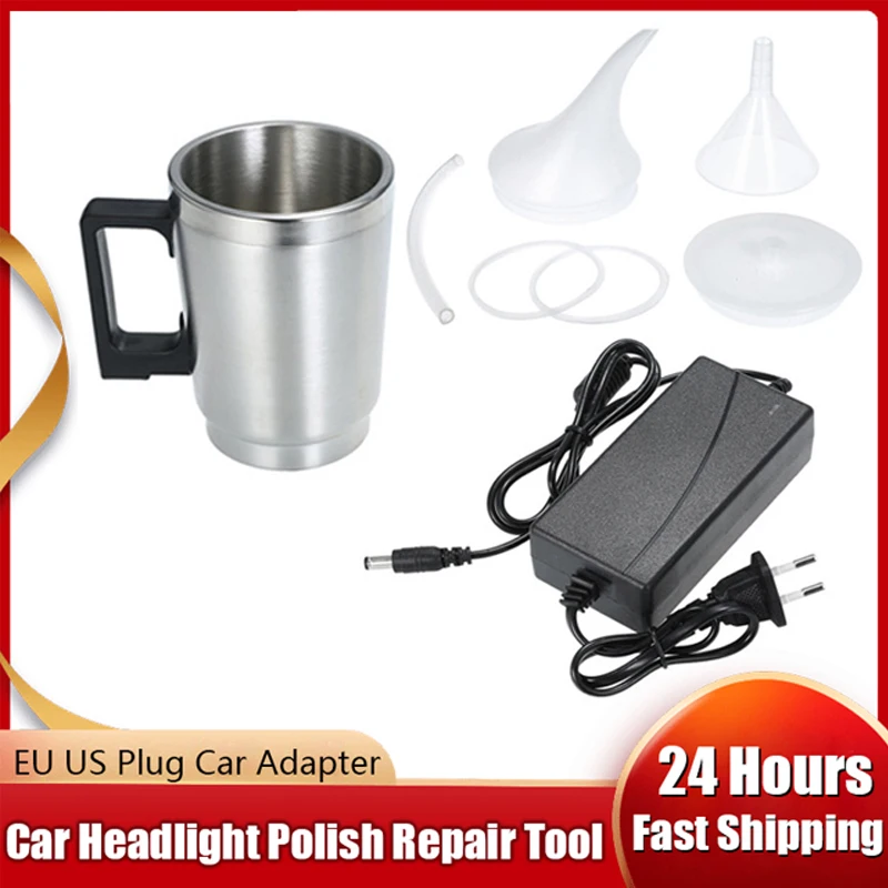 Car Headlight Polish Repair Tool Heating Atomization Cup Headlamp Polish Tool Kit Electrical Heating Cup Repair Restoration