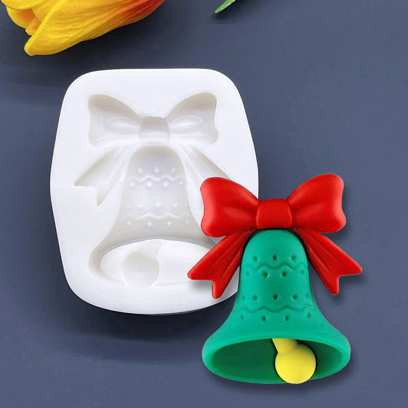 Jingle Bell Christmas Silicone Sugarcraft Chocolate Cupcake Baking Mold Fondant Cake Decorating Tools