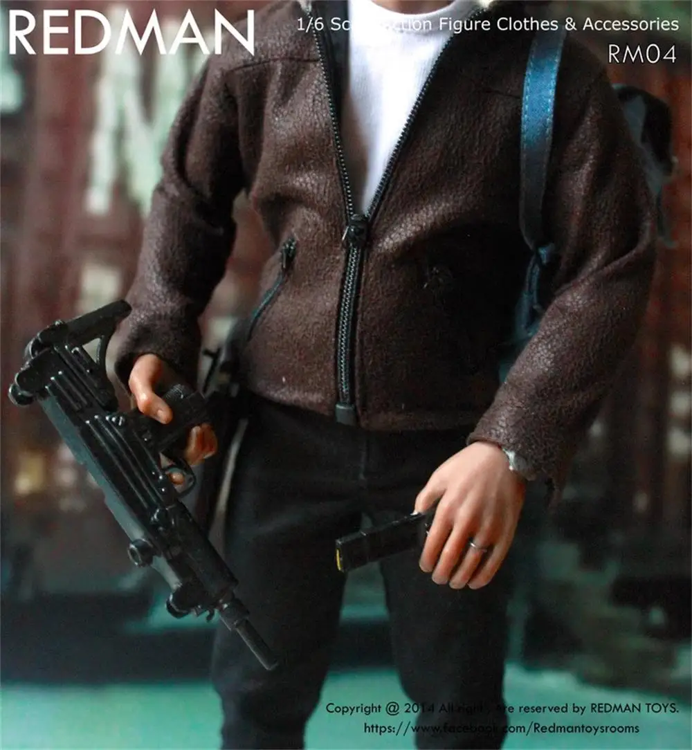 REDMAN TOYS RM04 The Walking Dead Rick Skórzany płaszcz bez ciała bez głowy Zestaw figurek akcji Model dla fanów zbieraj 1/6