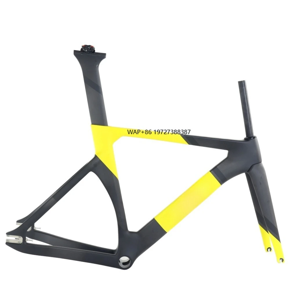 700C Fixed Gear Racing Bike Aero Shaped Carbon Track Road Bike with 170mm Single Speed Carbon Fibre Fork