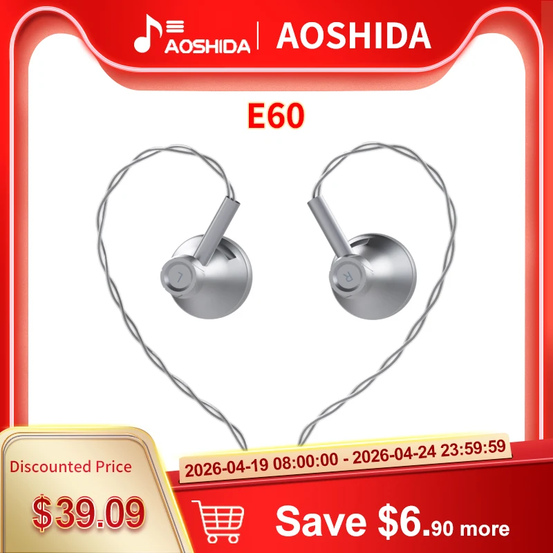 

AOSHIDA E60 HiFi качественные сменные плоские наушники с разъемом 4,4/3,5 мм