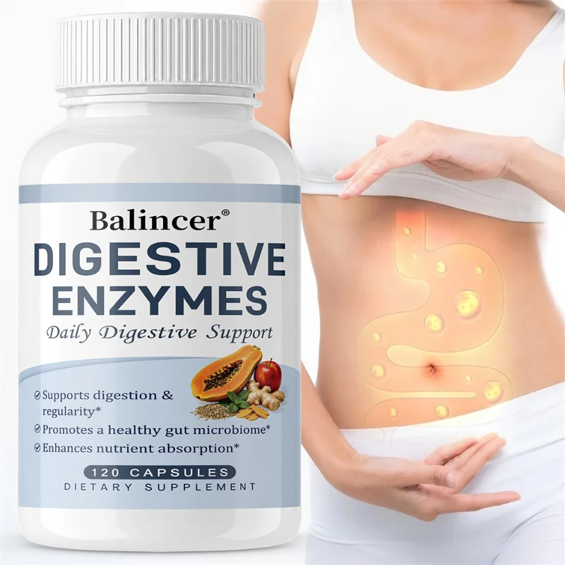 Digestive Enzymes Supplement - Digestion & Intestinal Health for Adults Men and Women, Promotes Nutrient Absorption