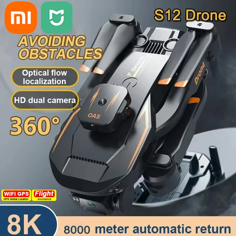 Xiaomi Mijia S12 Drone 8K Profesional 360 Intelligent Obstacle Avoidance HD Aerial Photography Remote Control Aircraft Toys