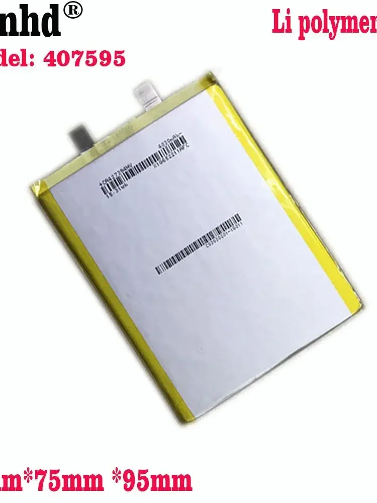 Li Polymer Lithium Battery 407595, 3.7V, 4000mAh, 7 ", 8", 9 ", Tablet, PC, Laptop