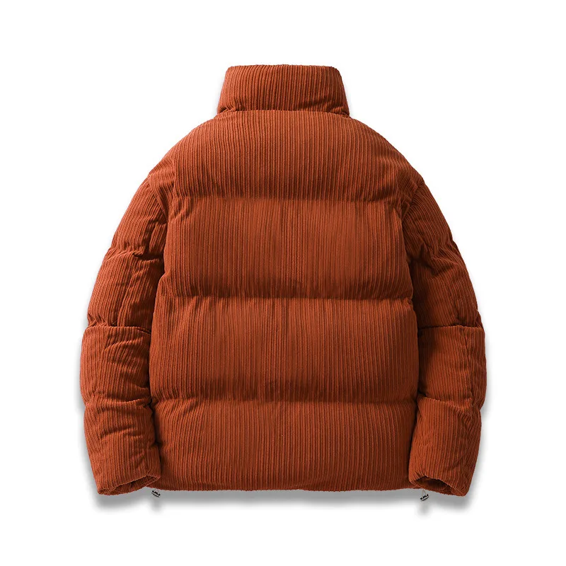 Men Winter Jacket Corduroy Cotton Padded Warm Parkas Autumn Puffer Coat Male Vintage Korean Man Stand Collar Windbreaker