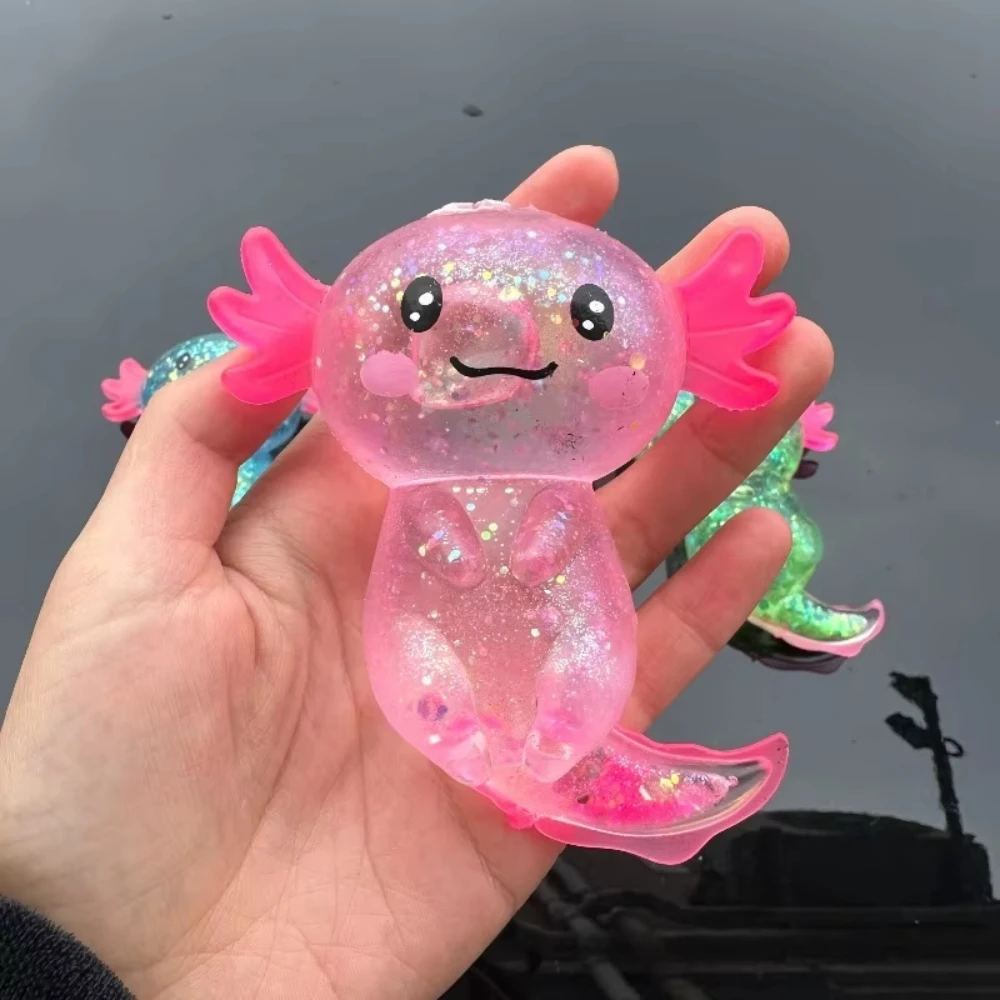 Colorful Salamander Maltose Fidgets Toys Squishy Malt Sugar Filled Stretchy Axolotl Fun Squeeze Birthday Supplies Party Favors