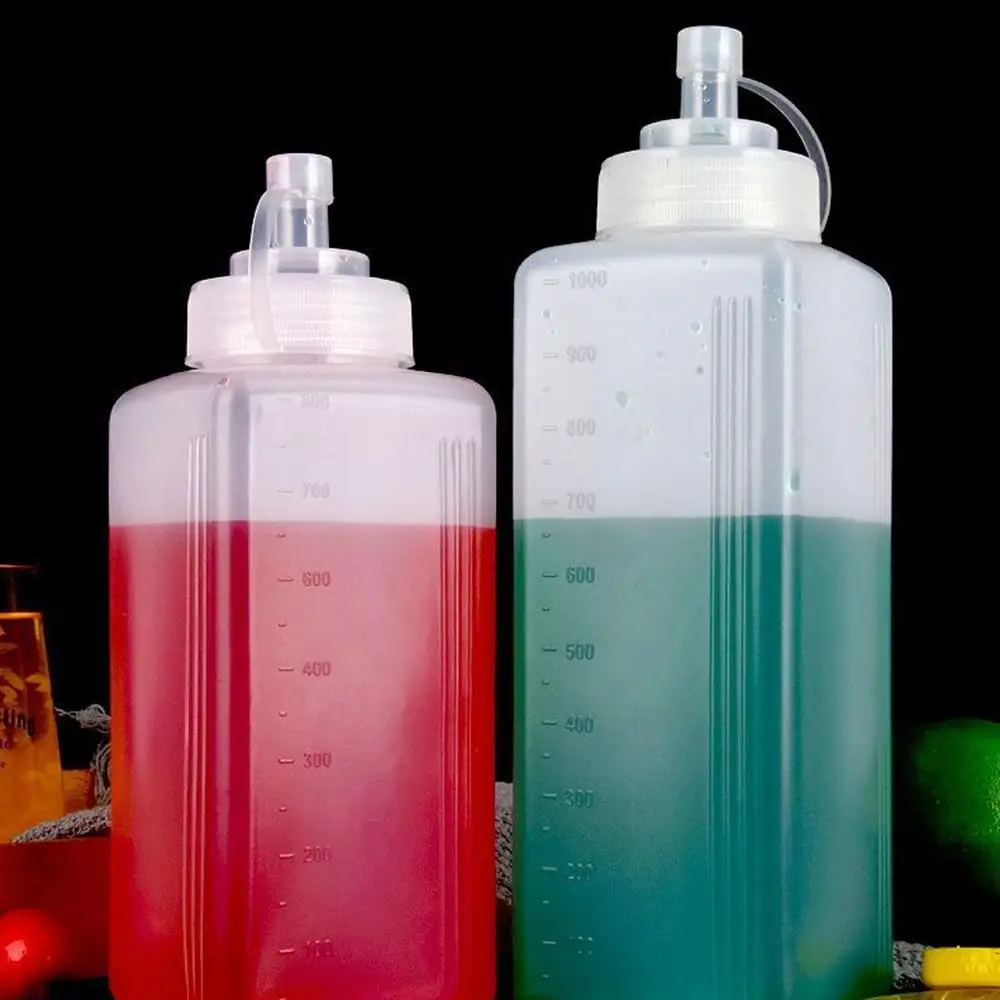 

Kitchen Seasoning Bottles 800/1000ML Large Mouth Condiment Dispenser Squeeze Sauce Bottles Olive Oil Bottle Salad Sauce Bottles
