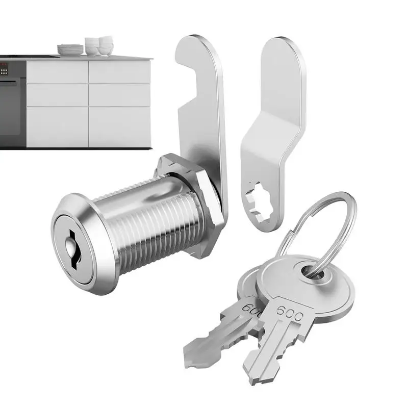 Cam Locks for Cabinets Door Cabinet Mailbox Drawer Locks With 2 Key RV Locks easy install Safety locks For RV Storage Tool