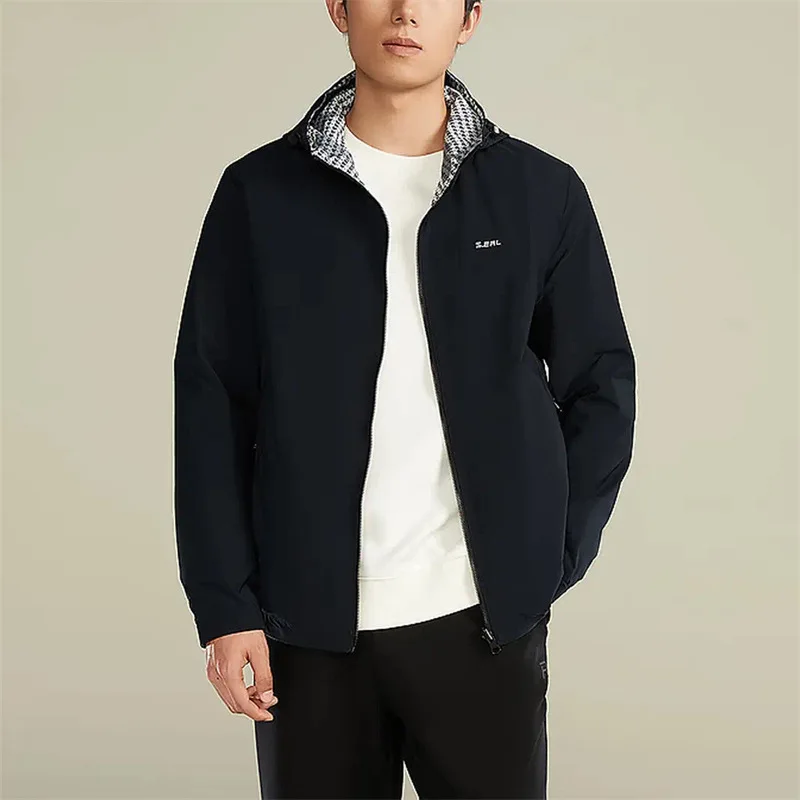 

Men's Double-Sided Casual Jaet Coat Faionable Hooded Autumn Outerwear Comfortable Polyester Blend Long Sve J3W638