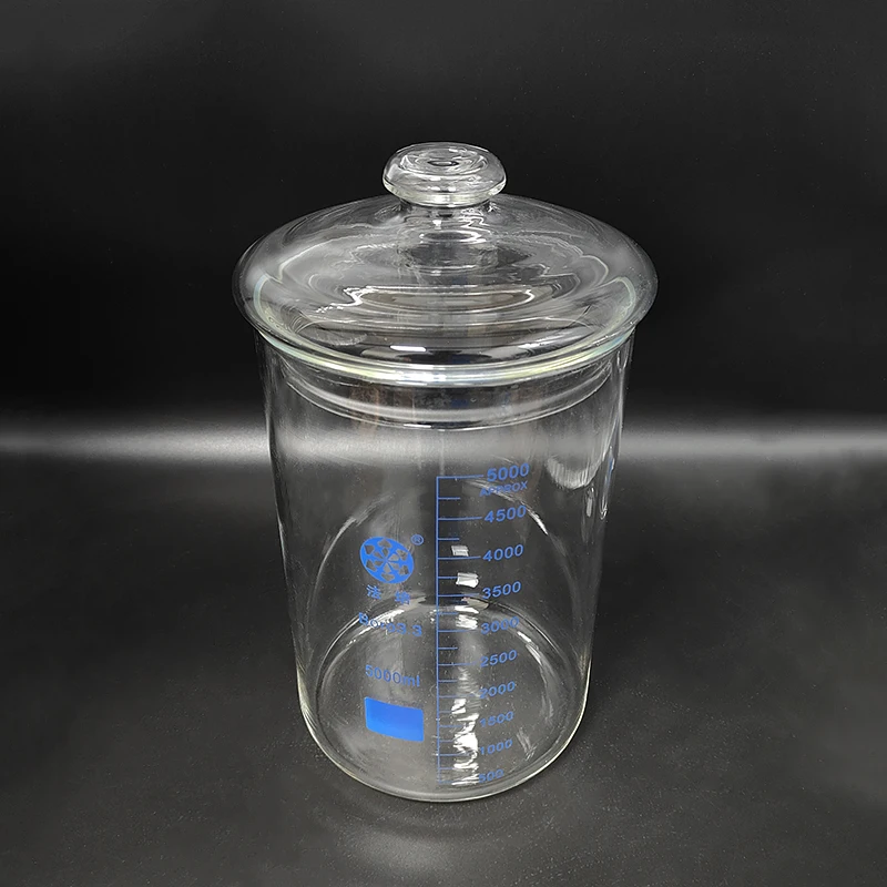 FAPE Beaker in low form without spout,Capacity 150ml/250ml/500ml/1000ml/2000ml/3000ml/5000ml,With lid,Borosilicate glass