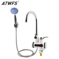 ATWFS 3000W Tankless Water Heater Faucet Shower Instant Electric Tap Heating Hot Water for Kitchen and Bathroom