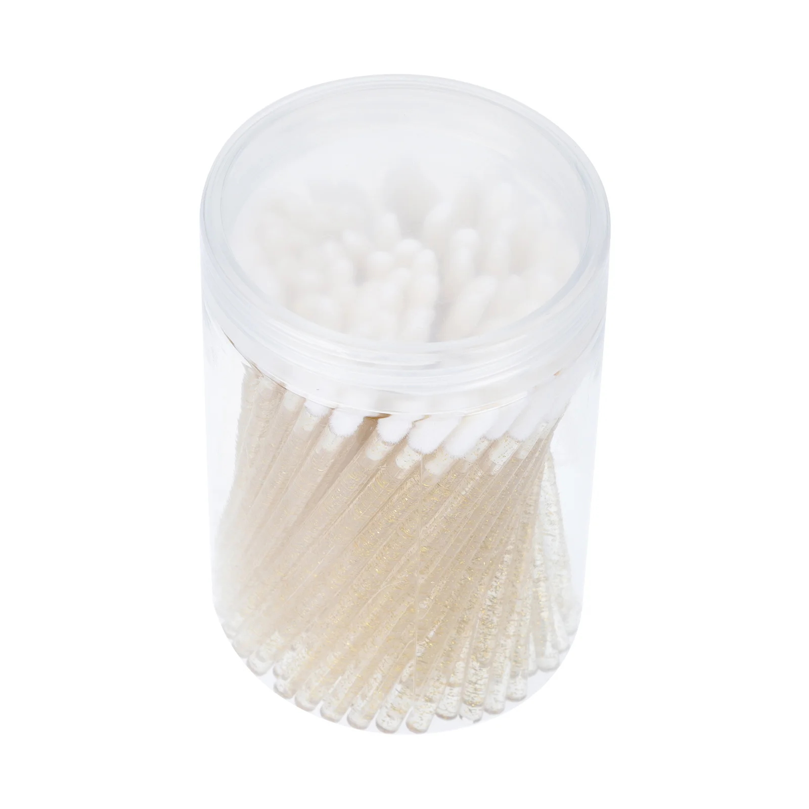 

100pcs Lip Brush with Flocked Head Crystal Handle Disposable Lipstick Gloss Applicator Travel Size Professional Makeup Tool