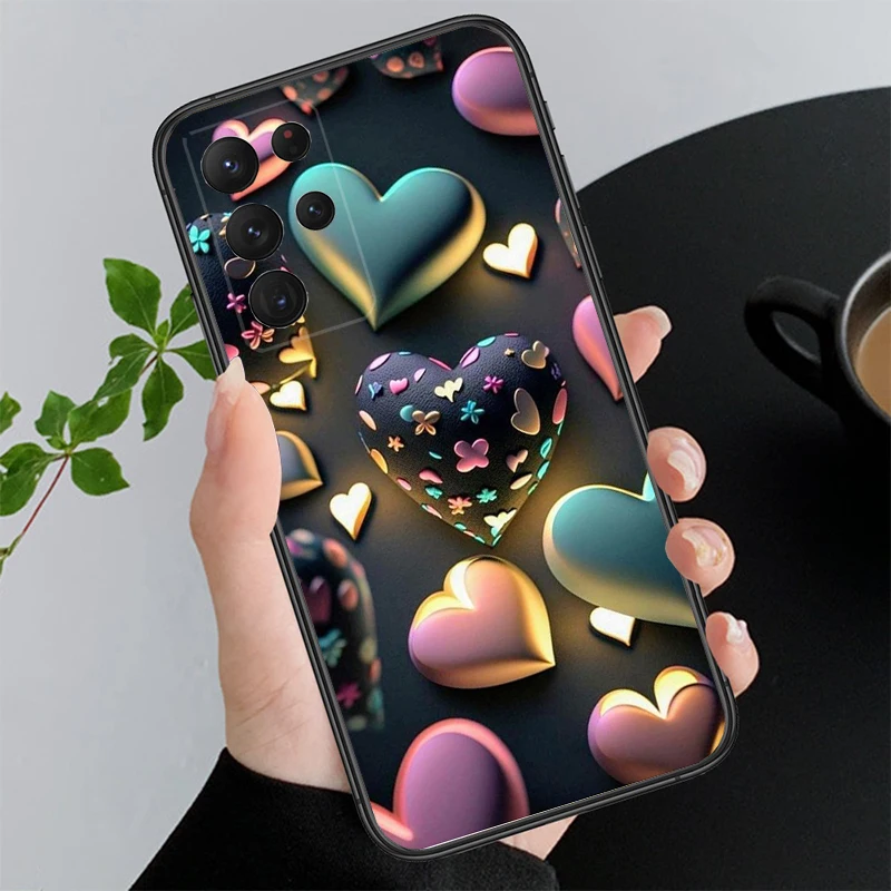 

Phone Case For Samsung A55 A16 A56 A36 A35 A15 A53 A54 A33 A34 A25 A05S A52 A52S A14 A26 A71 Love Pink Heart
