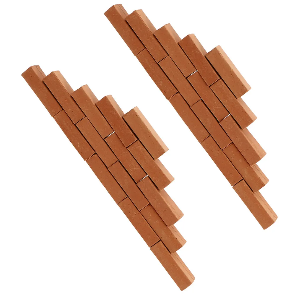 50pcs Children'S Craft Bricks Miniature Building Blocks Diy For Room Decor House Sand Table Architecture Display Educational