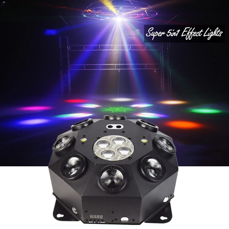 

NEW Disco Super 5in1 Effect Light RG Laser Bee Eye Light DMX512 Party Beam Strobe For Banquet Indoor Bar DJ Outdoor Performance