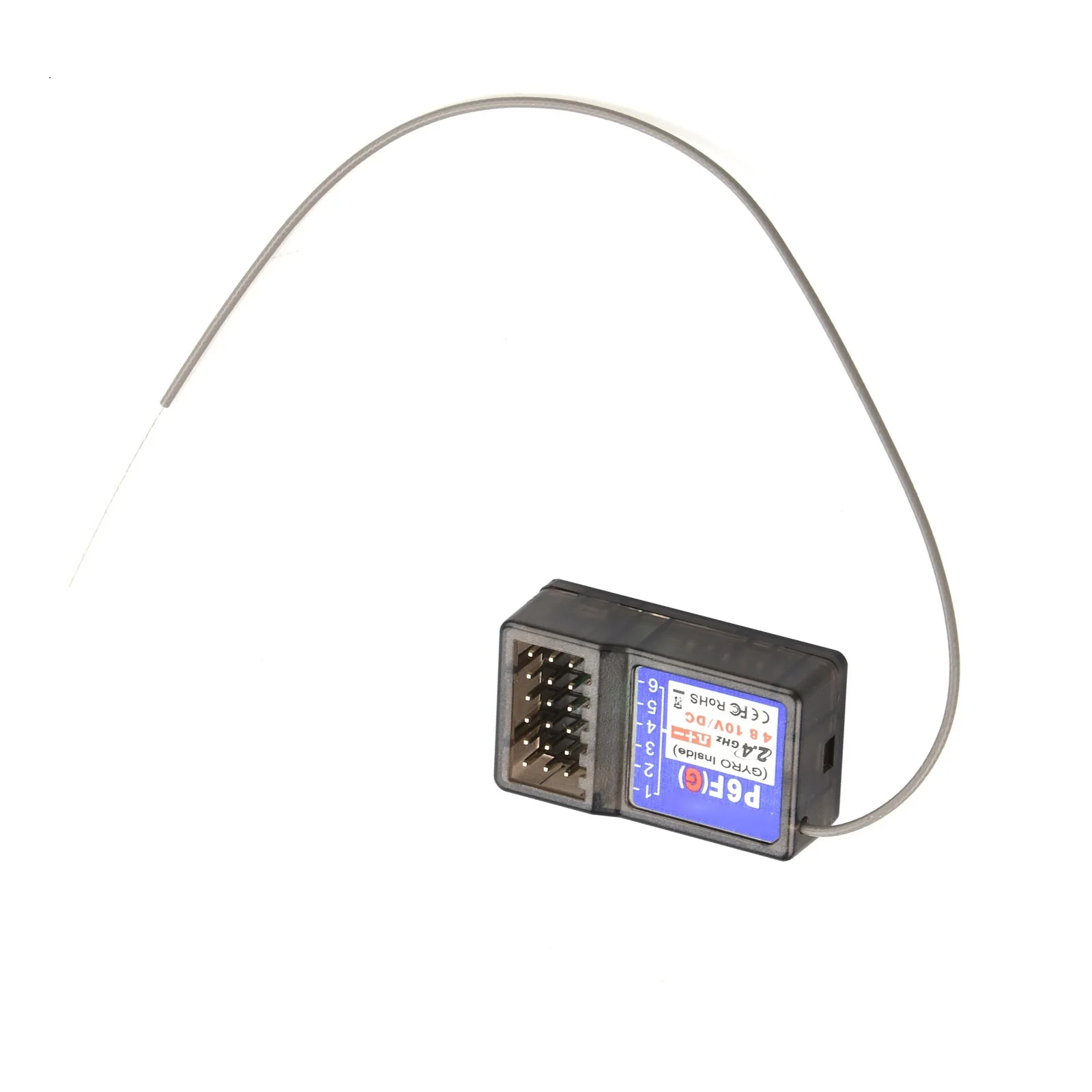 Micro 6CH 2.4G Gyro Receiver P6FG Mini 4.8-10V for X6 Transmitter Remote Controller RC Car Boat Tank Toy