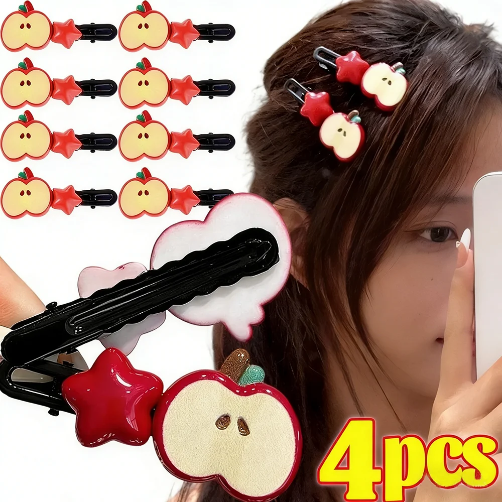 

Y2K Fruit Star Hairclip for Women Girls Kawaii Duckbill Pins Head Side Bangs Clips Cute Cartoon Headwear Hair Accessories Gift