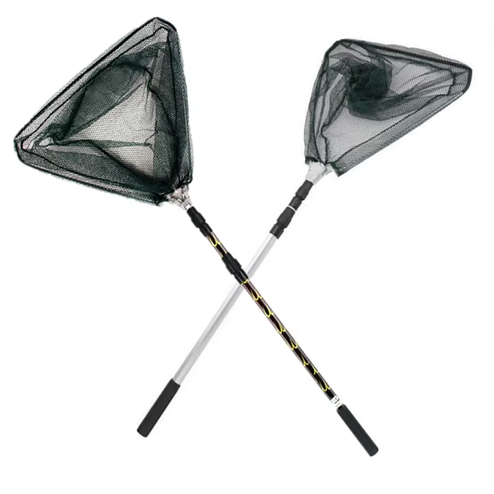 

Портативный углеродный треугольный материал, складная рыболовная сеть нахлыстом, ручка для посадки, рыболовные снасти, сети, аксессуары для инструментов, ручная сеть
