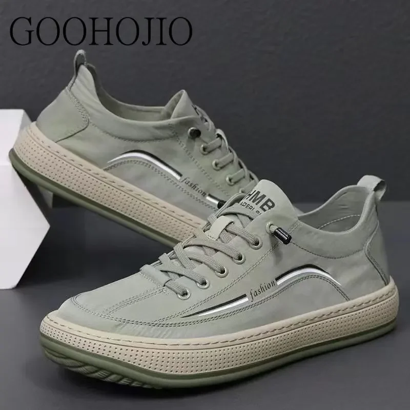 Autumn Men Casual Shoes Spring Men Sneakers Light Shoes Men Vulcanize Shoes All-match Shoes Male Flats Lace-up Platform Canvas