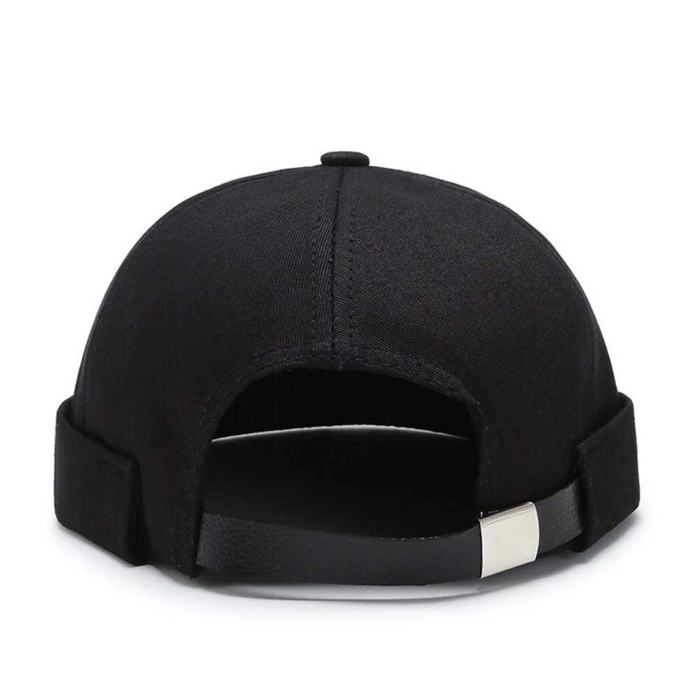 Fashion Solid Color Brimless Cap Vintage Punk Skullcap Casual Beanie Hat Women Men