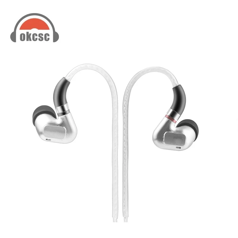 OKCSC IE900 HIFI Earphone MMCX 3.5mm Plug In Ear Monitor Headphones Sport Noise Cancelling Headset