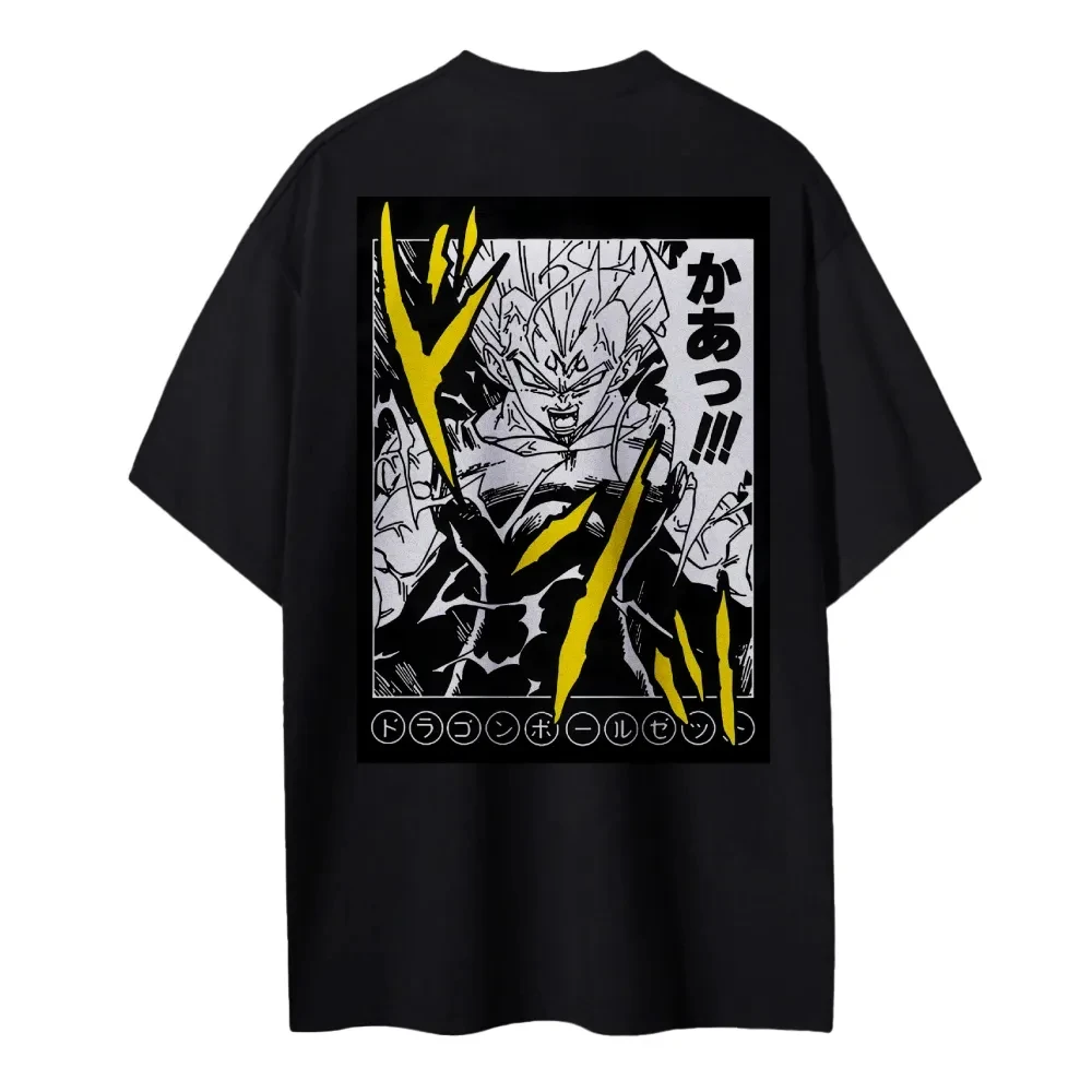 

Dragon Ball Z Men's Women's T-shirt Majin Vegeta Japan Anime Crewneck Tee Summer Spring Boy's Short Sleeves Parent-child Outfits