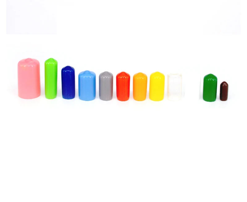 Gummikappe Schutzhülse Endkappen Silikonstopfen Kunststoffstopfen Schwarz Rot Weiß Transparent Blau Gelb Grün Größe 1,3 mm-90 mm – Detail 7