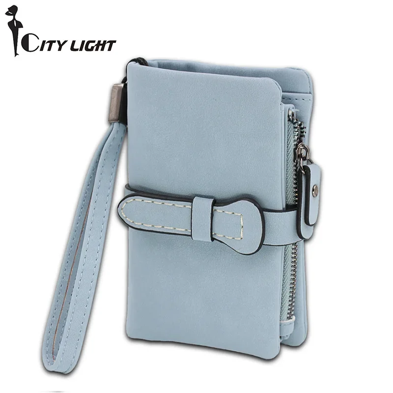 

Women Wallets Zipper Wallet with Wrist Strap Multifunction Purse Ladies Carteira Feminina