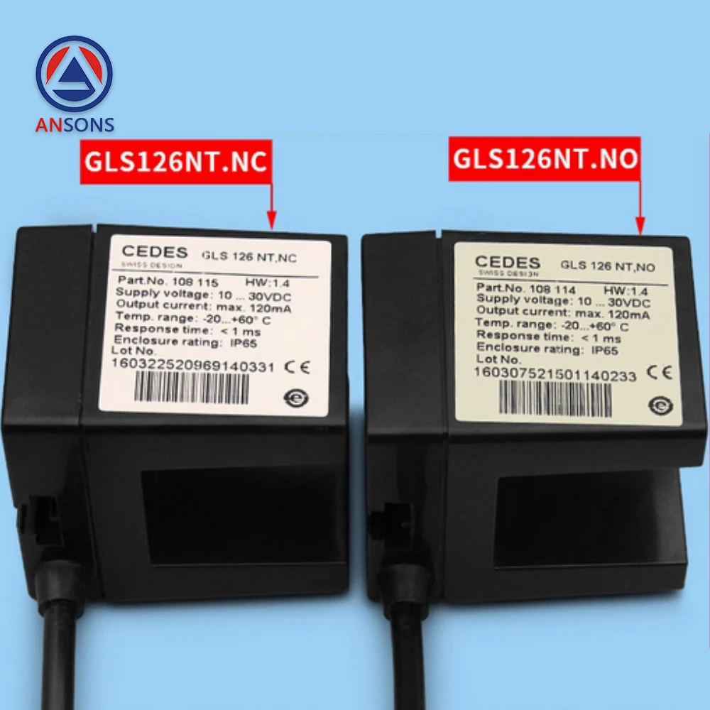 GLS 126 NT,NO GLS 126 NT,NC CEDES For OTIS Elevator Leveling Sensor Photoelectric Switch Ansons Elevator Spare Parts