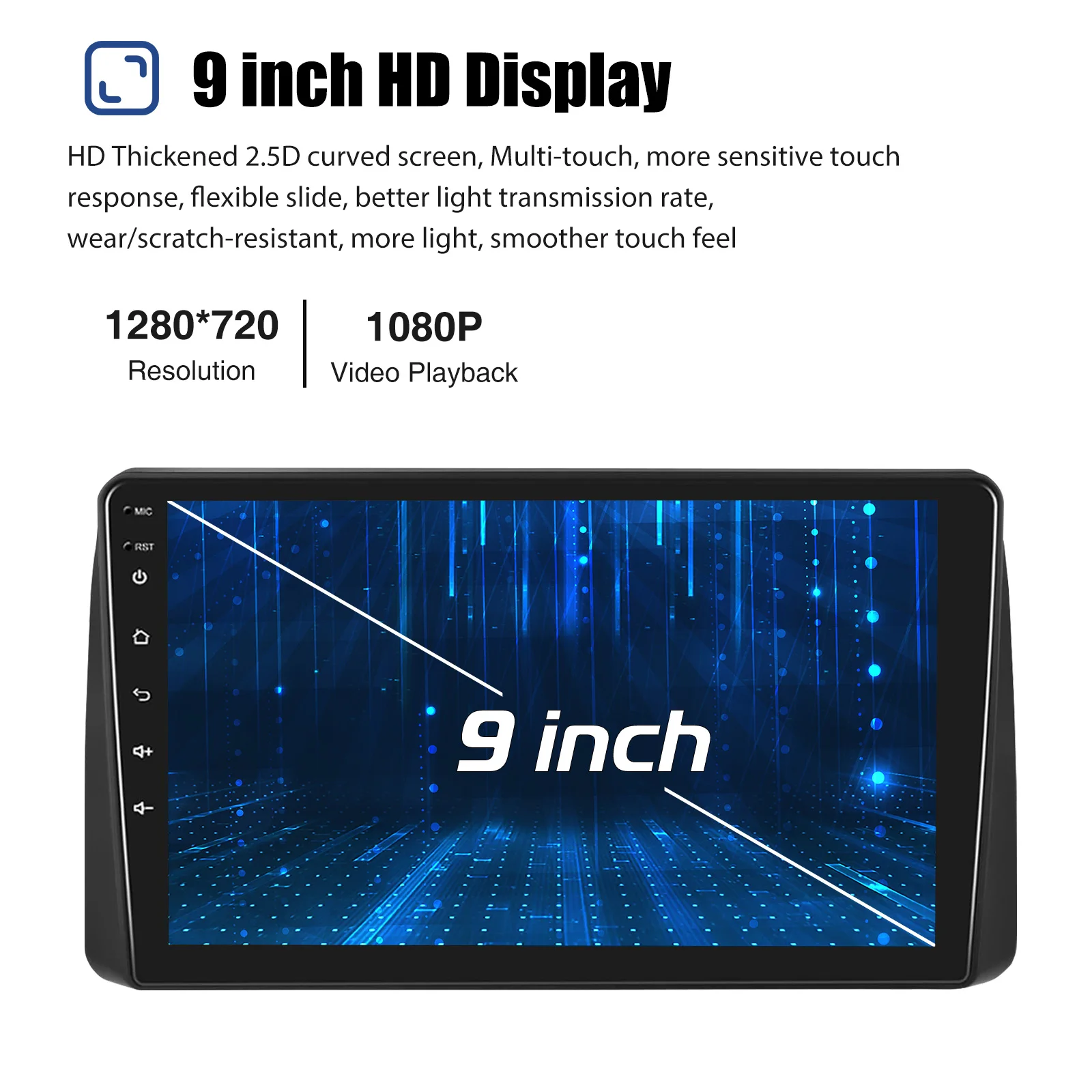 ESSGOO 2 DIN 9 นิ้ว สำหรับรถ Dodge Grand Caravan ปี 2011-2020 รองรับ Carplay และ Android Auto เครื่องเสียงติดรถยนต์พร้อมระบบนำทาง GPS วิทยุ มัลติมีเดีย เครื่องเล่นวิดีโอ WiFi และ FM