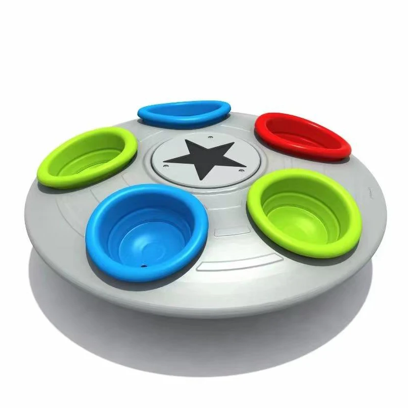 

New Design Small Carousel Kids Flying Saucer Shape Merry-go-round of Outdoor Playground Equipment for Amusement Park
