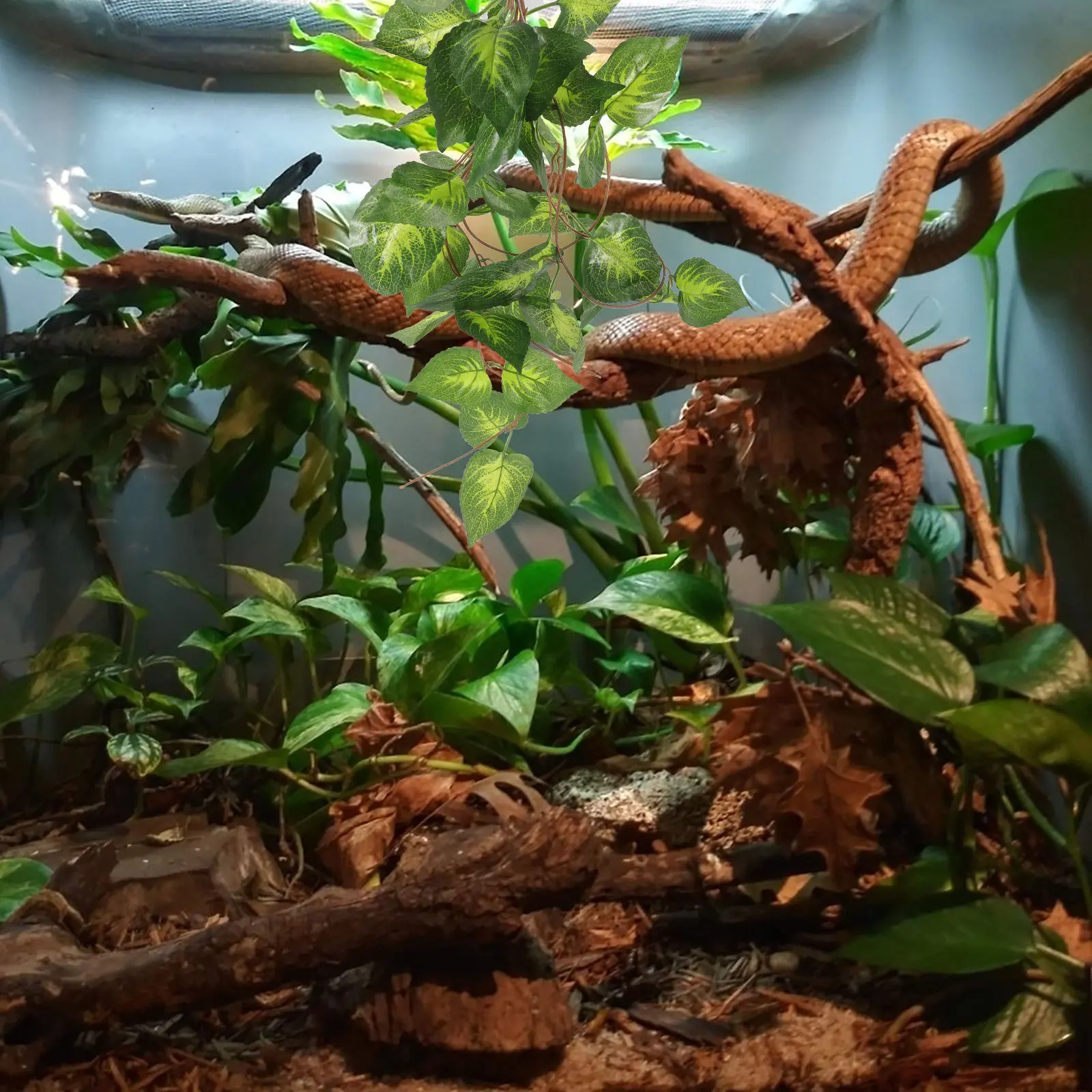 

Simulation Plant Ornament Lifelike Reptile Tank Decor For Terrarium Aquarium Fish Turtle Box Decoration Pet Supplies