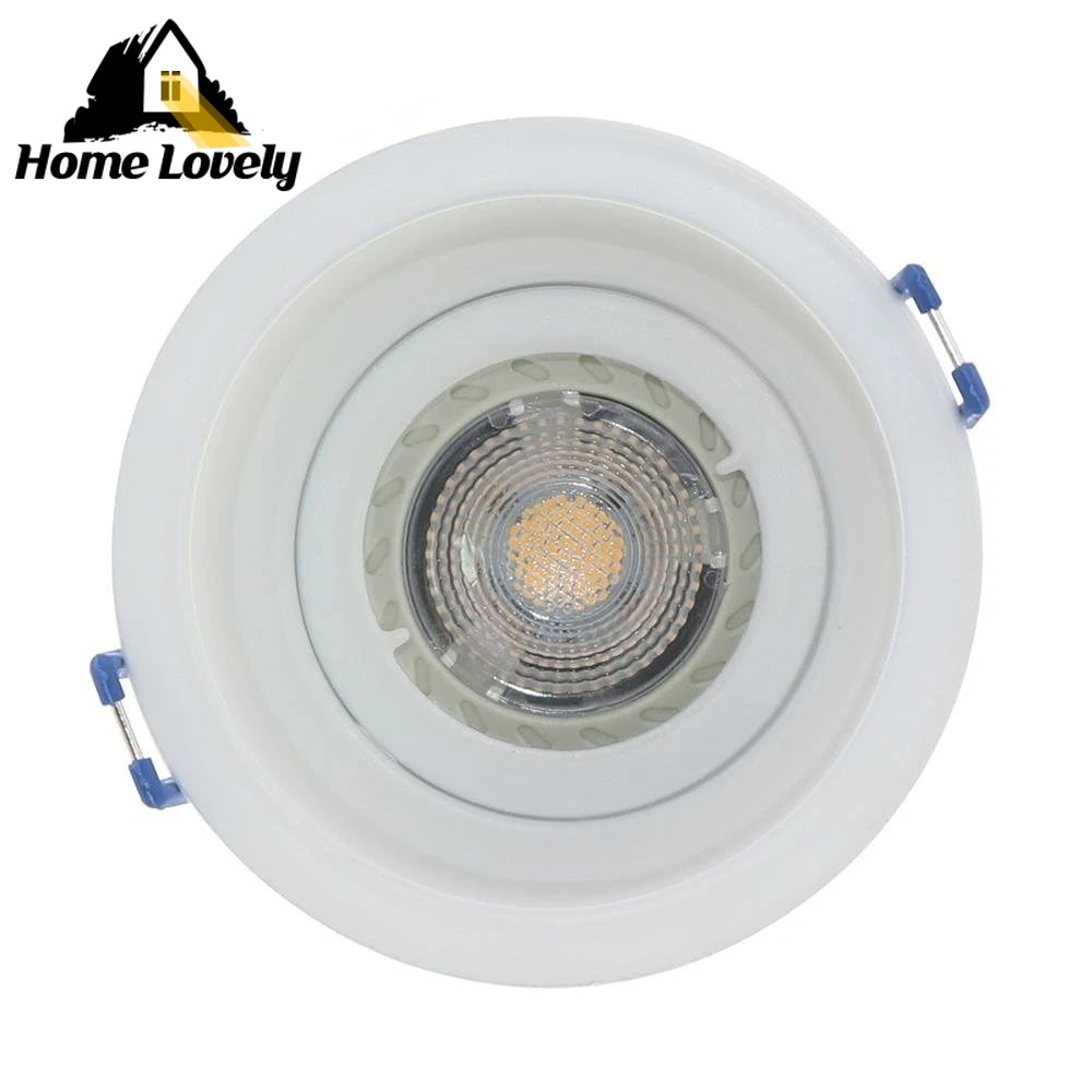 Spotlight GU10 Round White MR16 Bulb Lamp Holders Ceiling Lamp Holder Bases Halogen Light Bracket Cup Aluminum LED Downlight