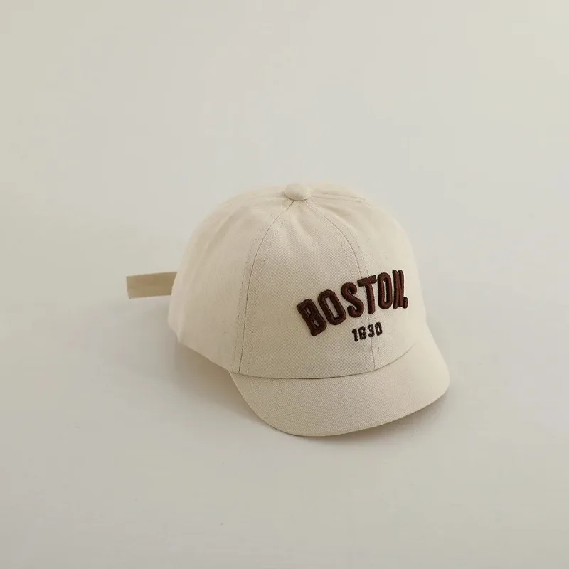 Children Caps 44-50cm 6 Months-3 Years Spring Summer NewLetter Soft Visor Baby Daddys Hat Boys Baseball Cap Girls Sun Hat image 6