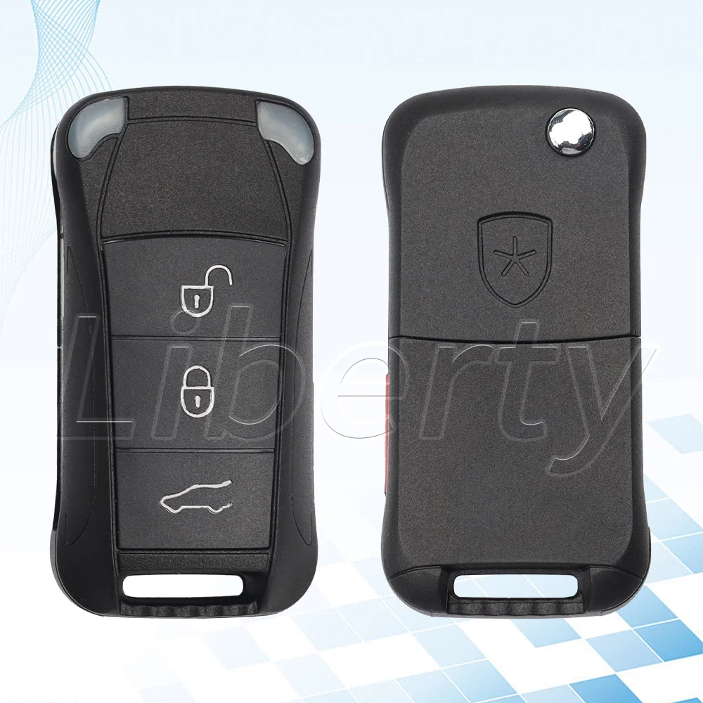 Liberty Flip Floding Smart Car Remote Key Fob 315/433MHz ID46-PCF7946 For Porsche Cayenne GTS 2004 - 2011 Vehicle Proximity Card