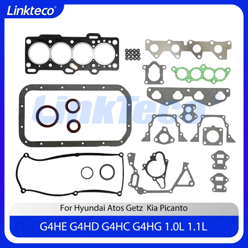 ENGINE Full Head Gasket Set For 1.0 1.1 L Hyundai Atos Getz  Kia Picanto 1.0L 1.1L G4HG G4HD G4HE G4HC 12V 67MM 20910-02R00