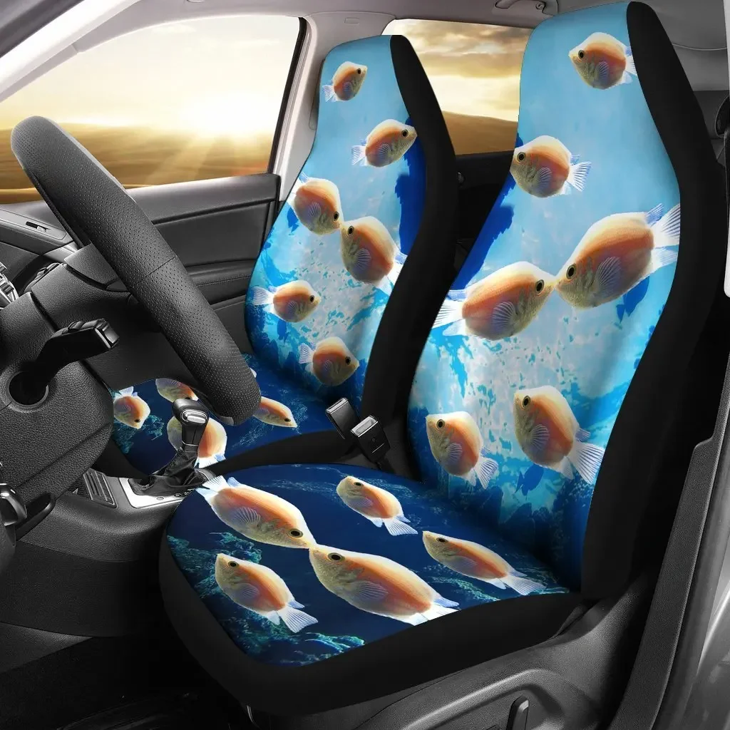 Kissing Gourami Fish (Kissing Fish) Juego de fundas de asiento de coche con estampado de 2 piezas, funda de asiento de accesorios de coche