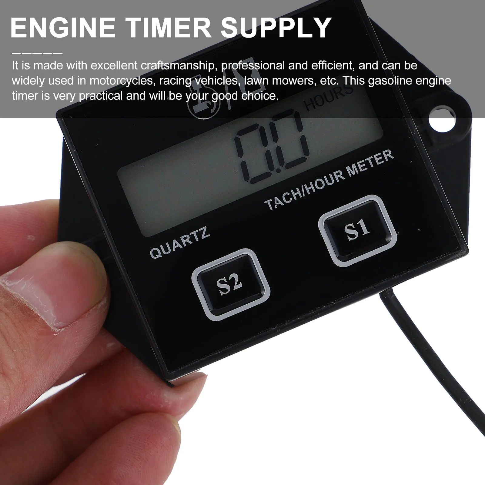 1 قطعة منشار الزيت مقياس سرعة الدوران الرقمي محرك الموقت شاشة الكريستال السائل صيانة الشاشة تذكير للدراجات النارية جزازات العشب