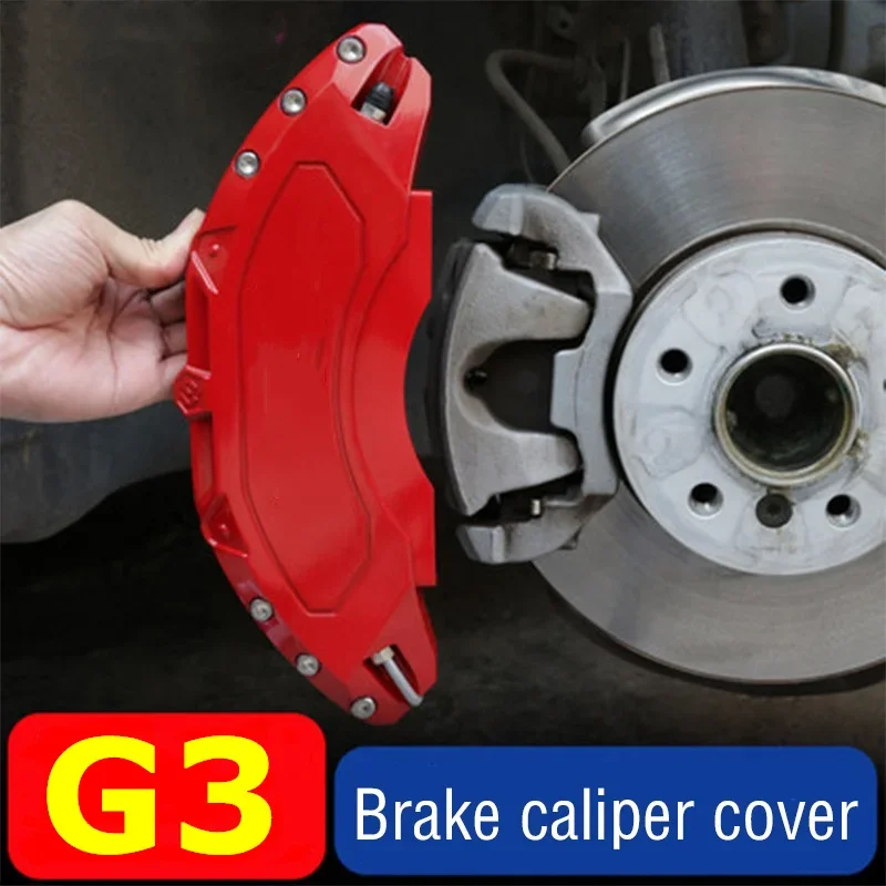 For BYD G3 Car Brake Caliper Cover Aluminum Metal Fit Build Your Dreams G3 GL-i GLX-i GS-i CVT Navi 1.5 1.8 2010 2011 2012 2013