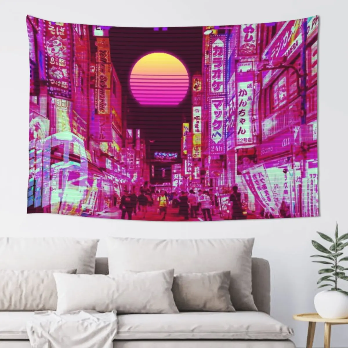 

tokyo vaporwave Tapestry Aesthetic Home Decor Christmas Decoration Things To Decorate The Room House Decoration Tapestry