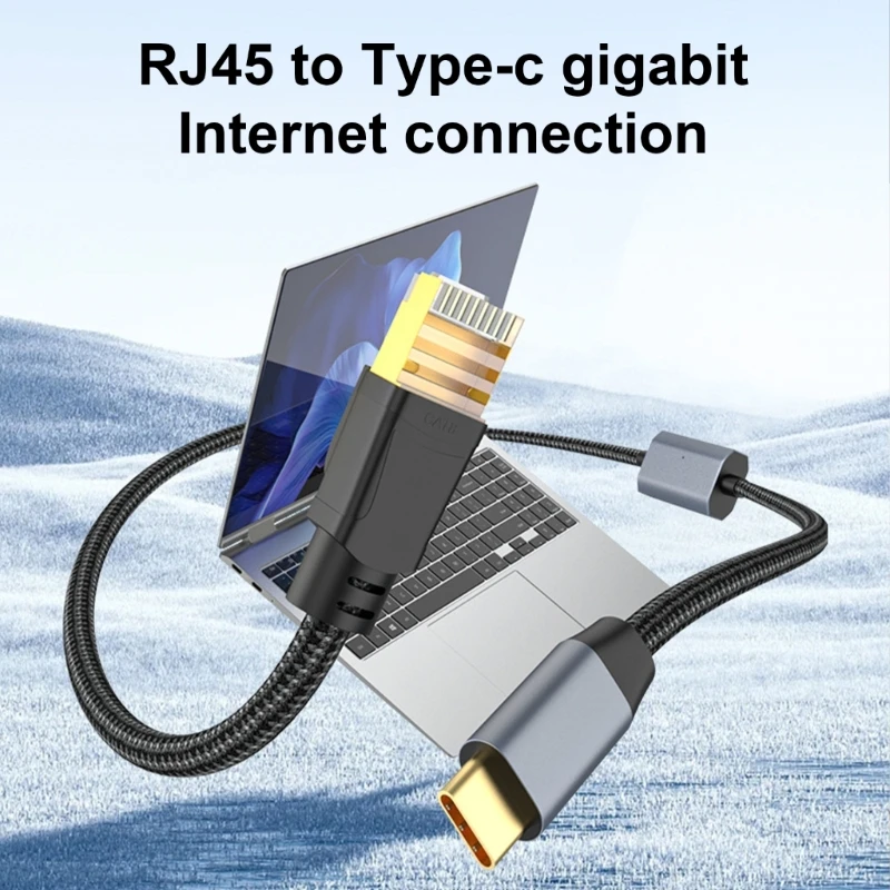 

Nylon Braided USB C to RJ45 Networking Adapter for Stable Internet Connection