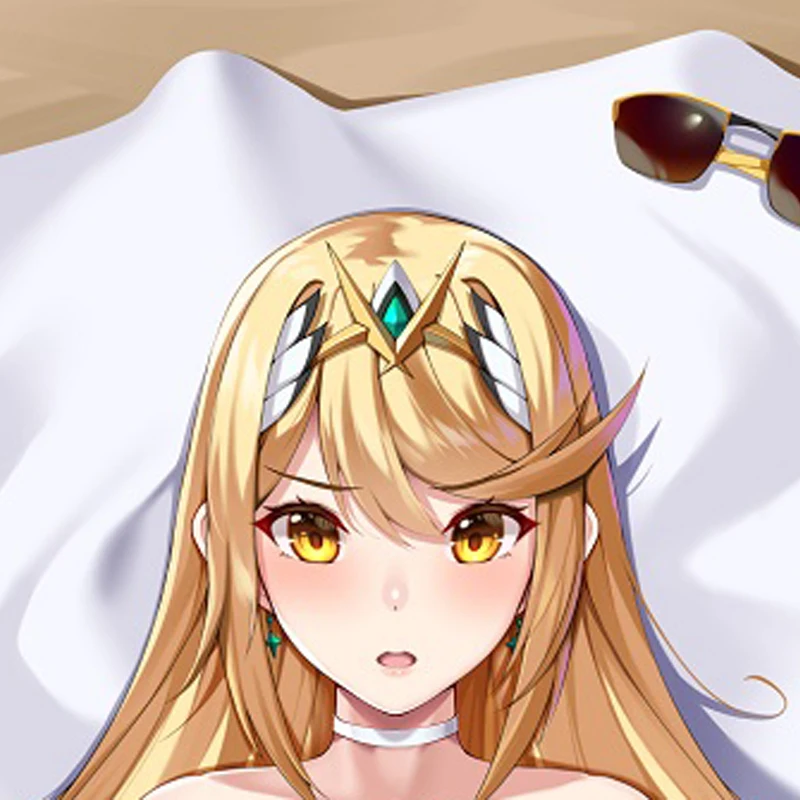 

Dakimakura Anime Pillow Cover Mythra Double Sided Print 2Way Cushion Cover Xmas Gifts