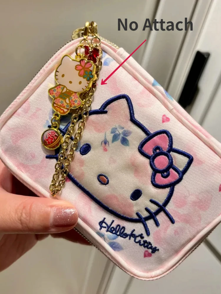 Kawaii Hello Kitty drukowanie torba do przechowywania kosmetyków wielofunkcyjna torba studencka o dużej pojemności torby etui na akcesoria Sanrio